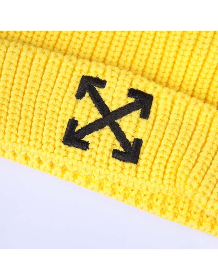 Accessories Off White Juniors Arrow Beanie in Yellow - 2
