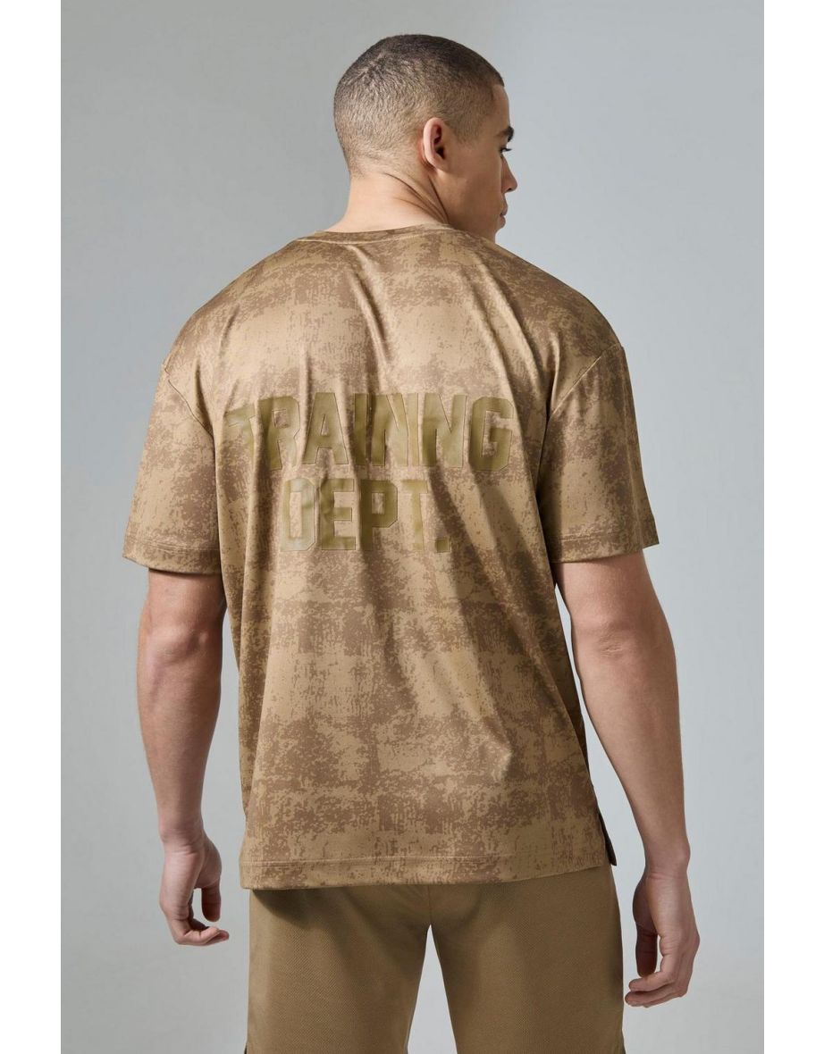 Active Training Dept Oversized Camo T-shirt - brown