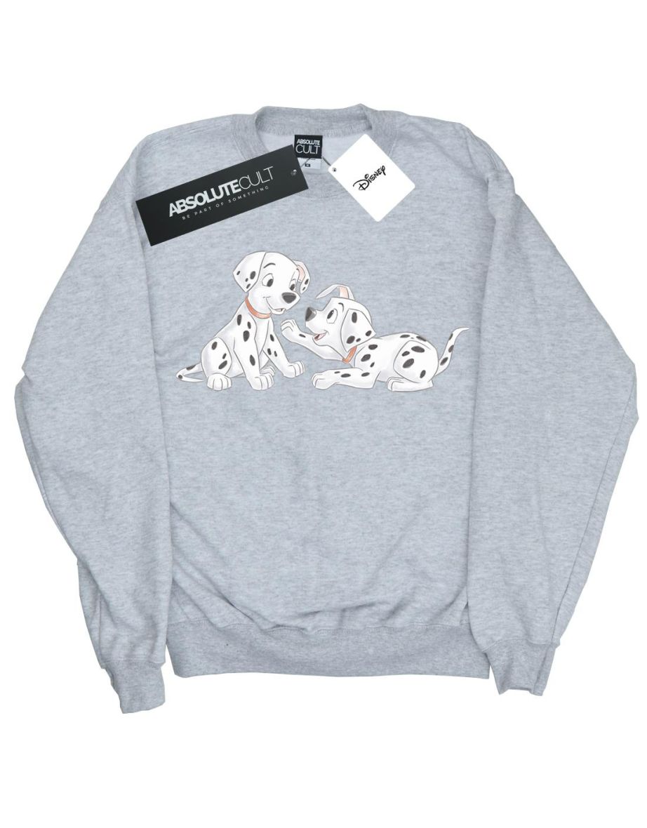 Disney Girls 101 Dalmatians Watercolour Friends Sweatshirt - Sports Grey