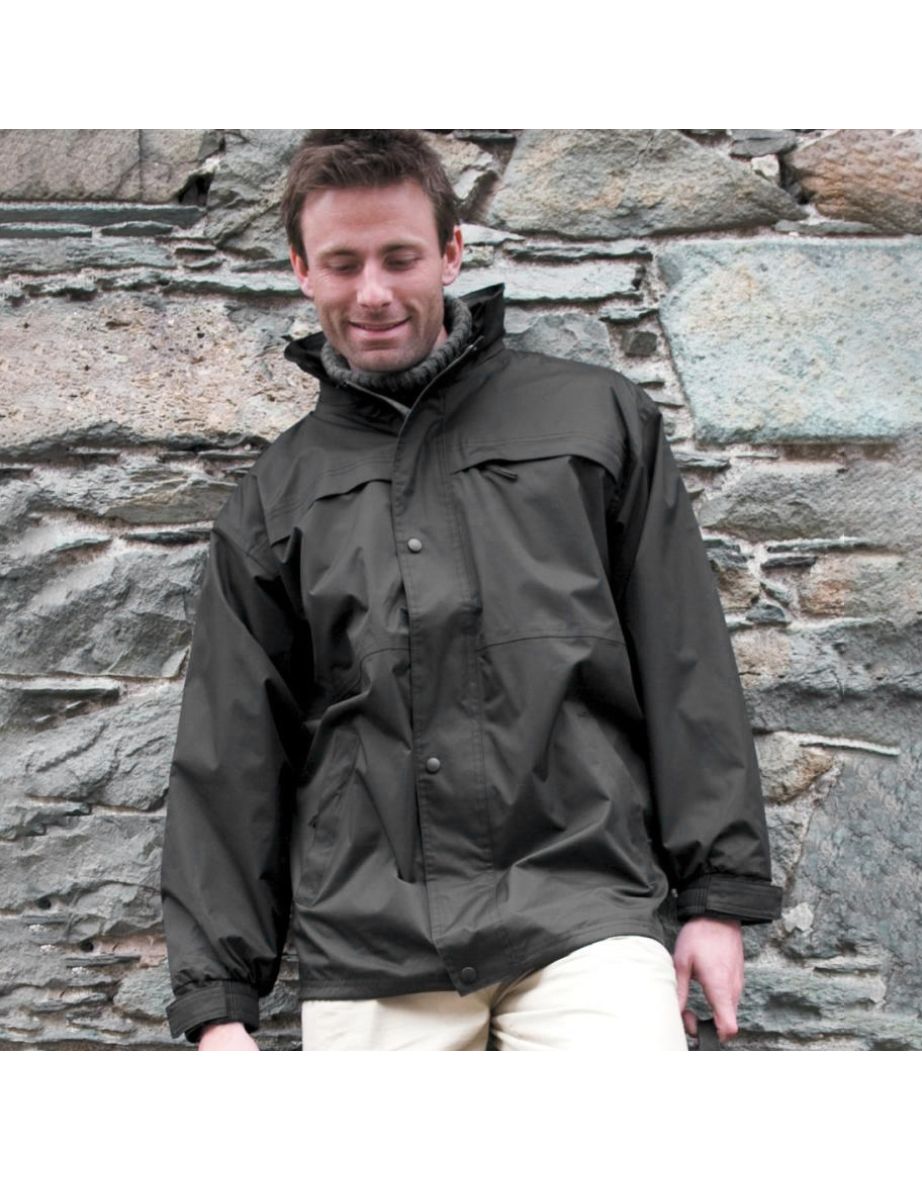 Result Mens Mid-Weight Multi-Function Waterproof Windproof Jacket - Black/Grey - 1
