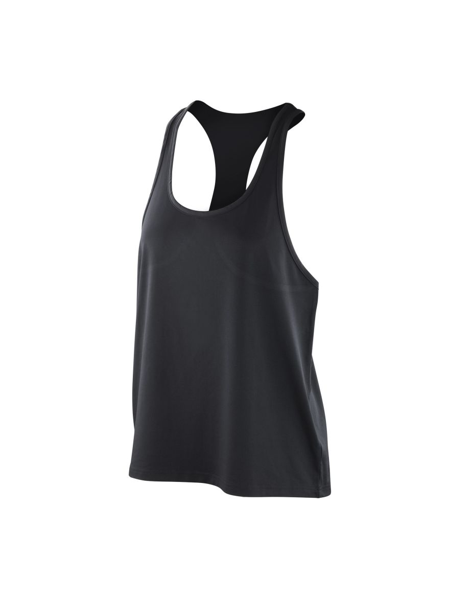 Spiro Womens/Ladies Softex Stretch Sleeveless Tank Top - Black