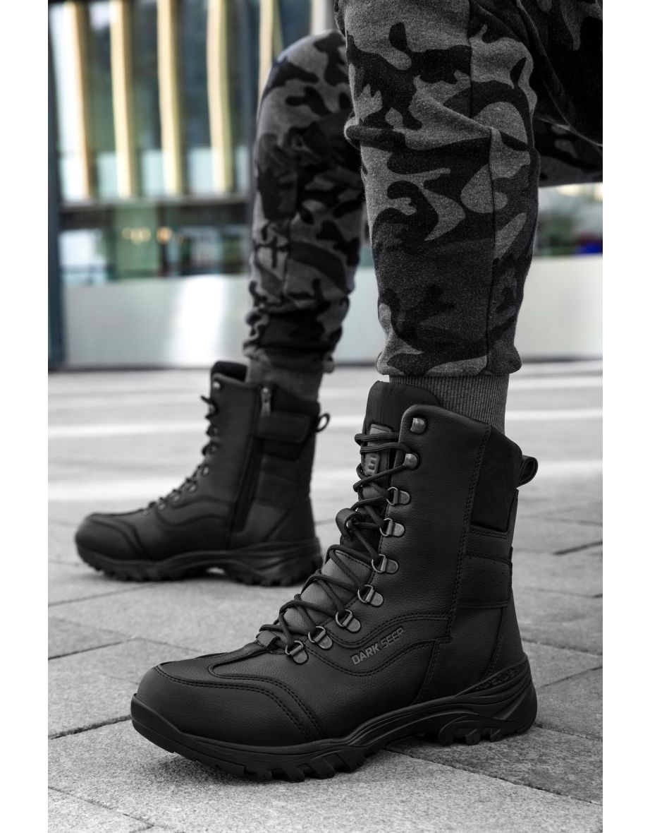 Ds4.legolas Black Men's Outdoor Trekking Boots.