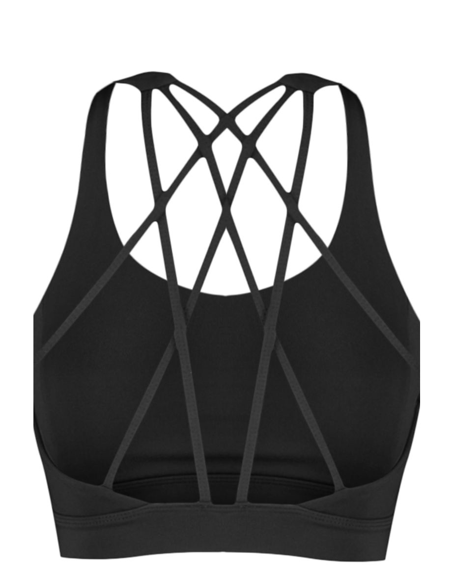 Sports Bra - Black - Plain - 7