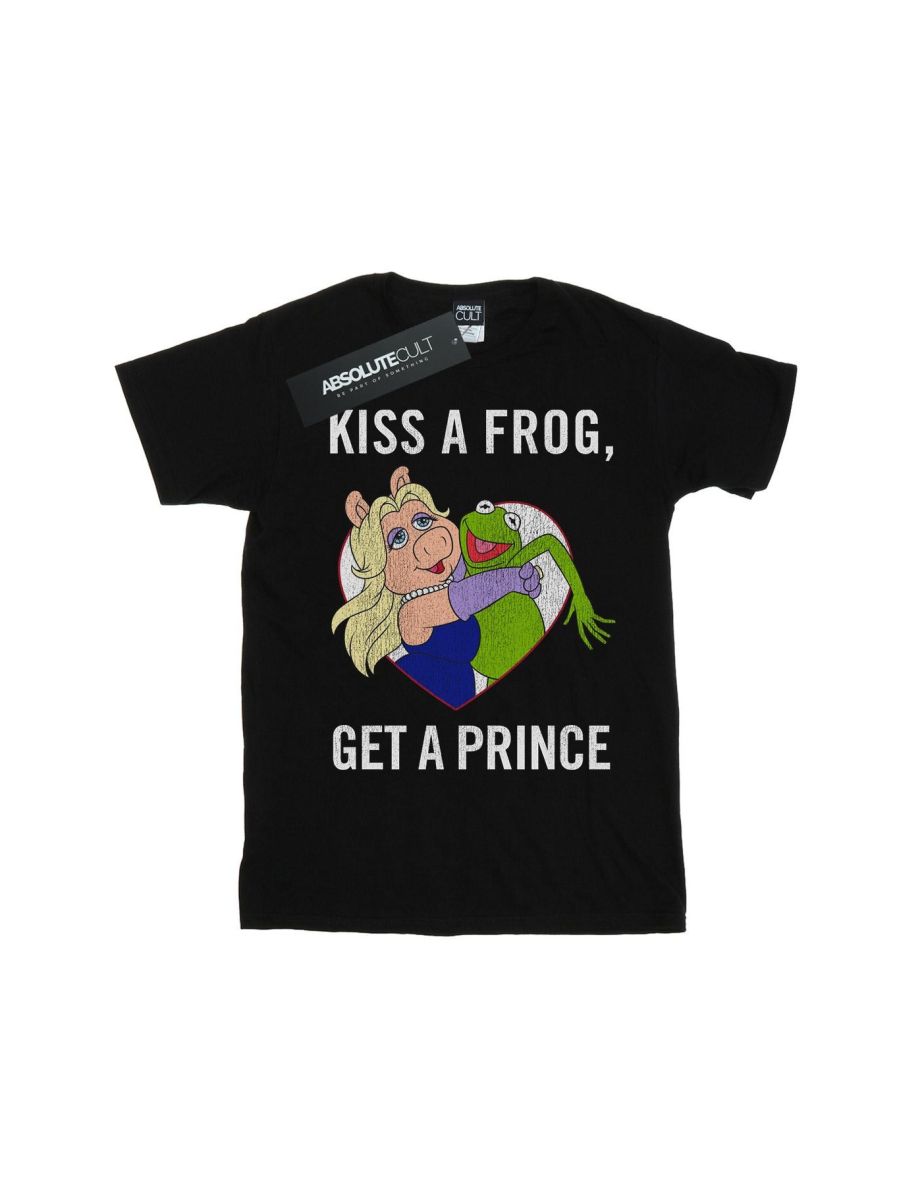 Disney Girls The Muppets Kiss A Frog Cotton T-Shirt - Black - 1
