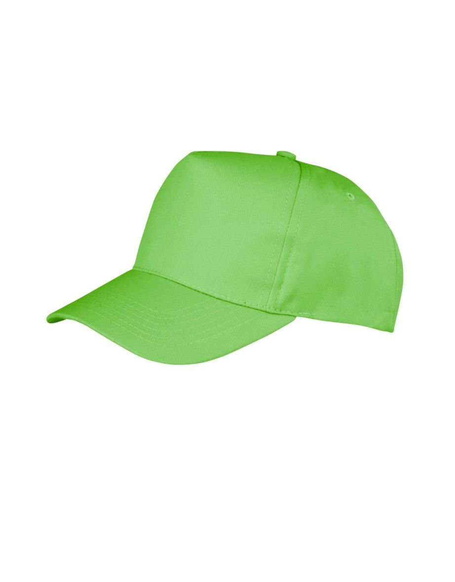 Result Unisex Core Boston 5 Panel Printers Baseball Cap - Lime
