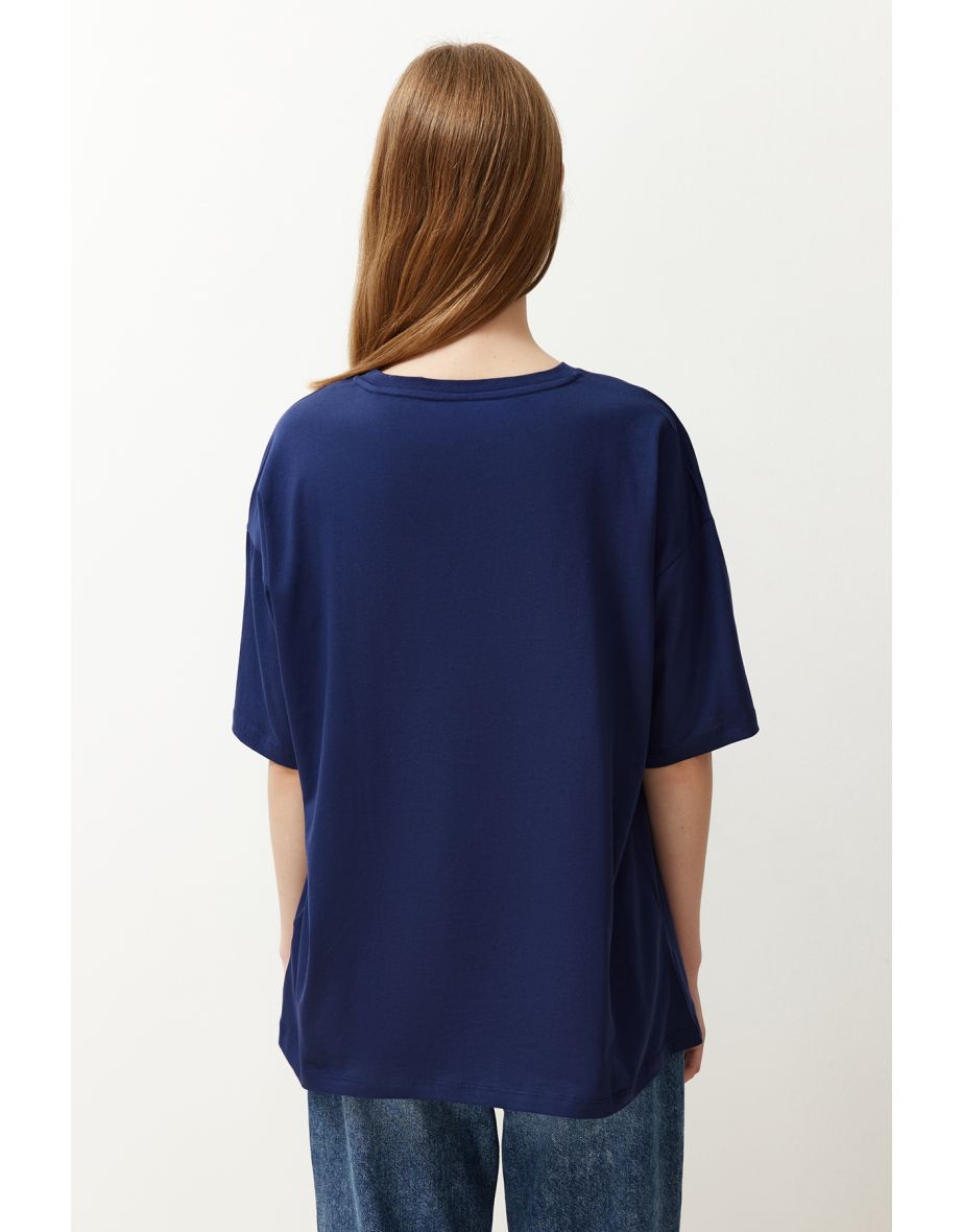 T-Shirt - Navy blue - Boyfriend - 12