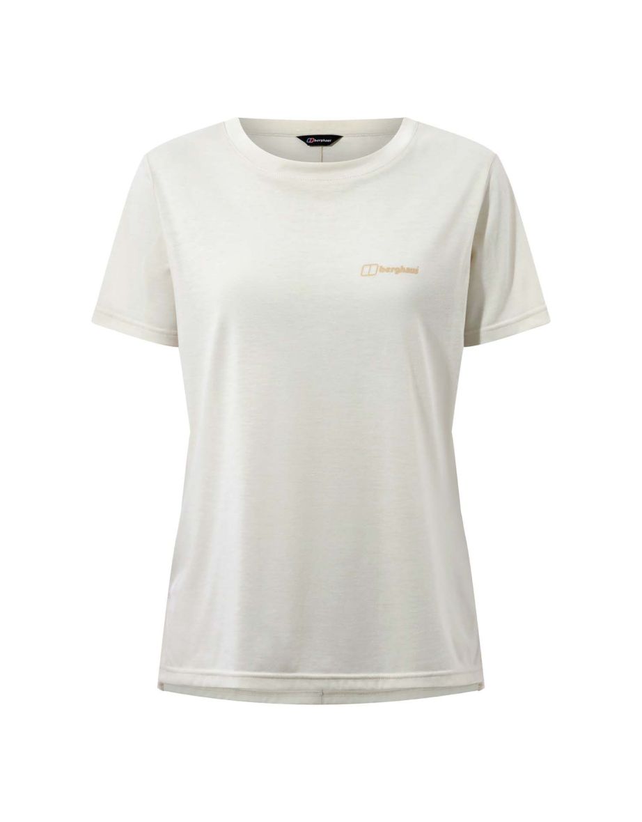 Women's Berghaus Relaxed Tech Super Stretch T-Shirt in White