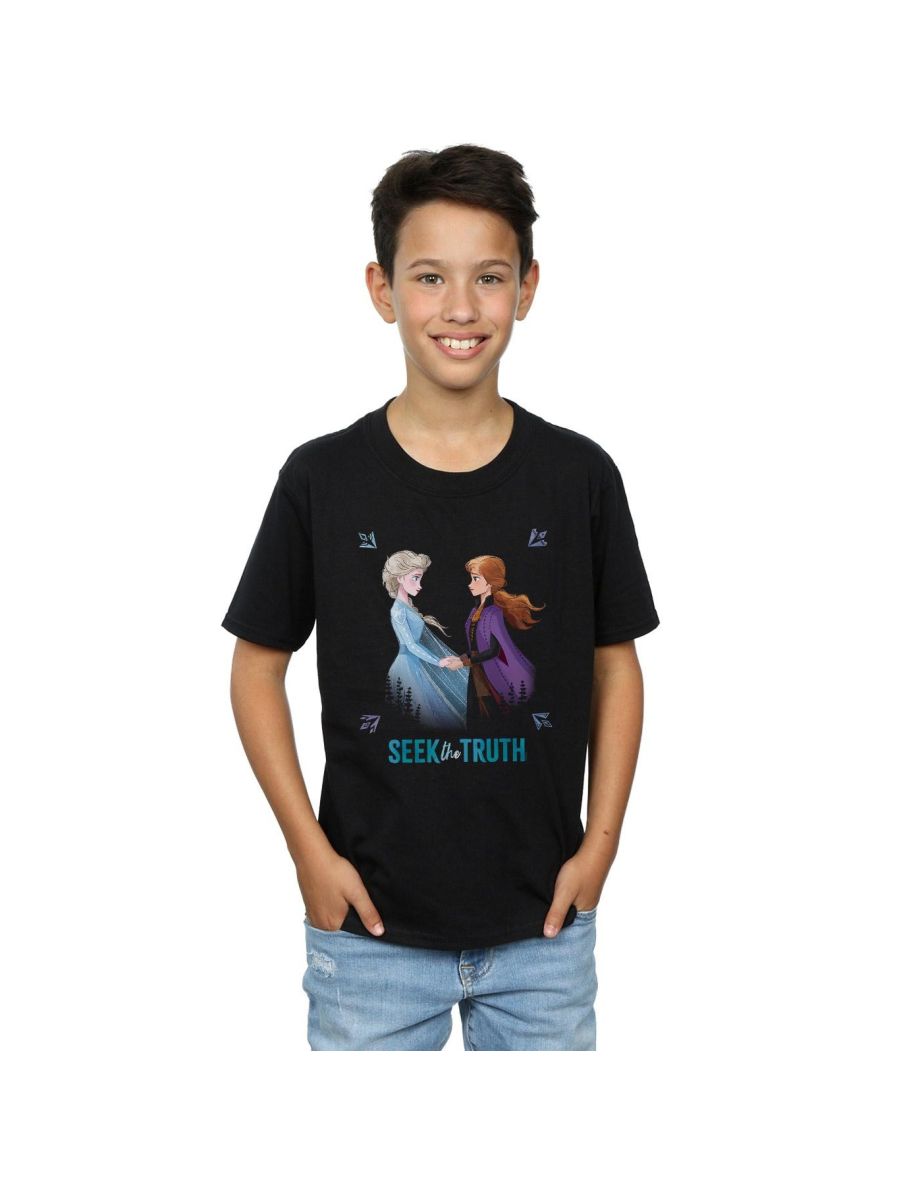 Disney Boys Frozen 2 Elsa And Anna Seek The Truth T-Shirt - Black