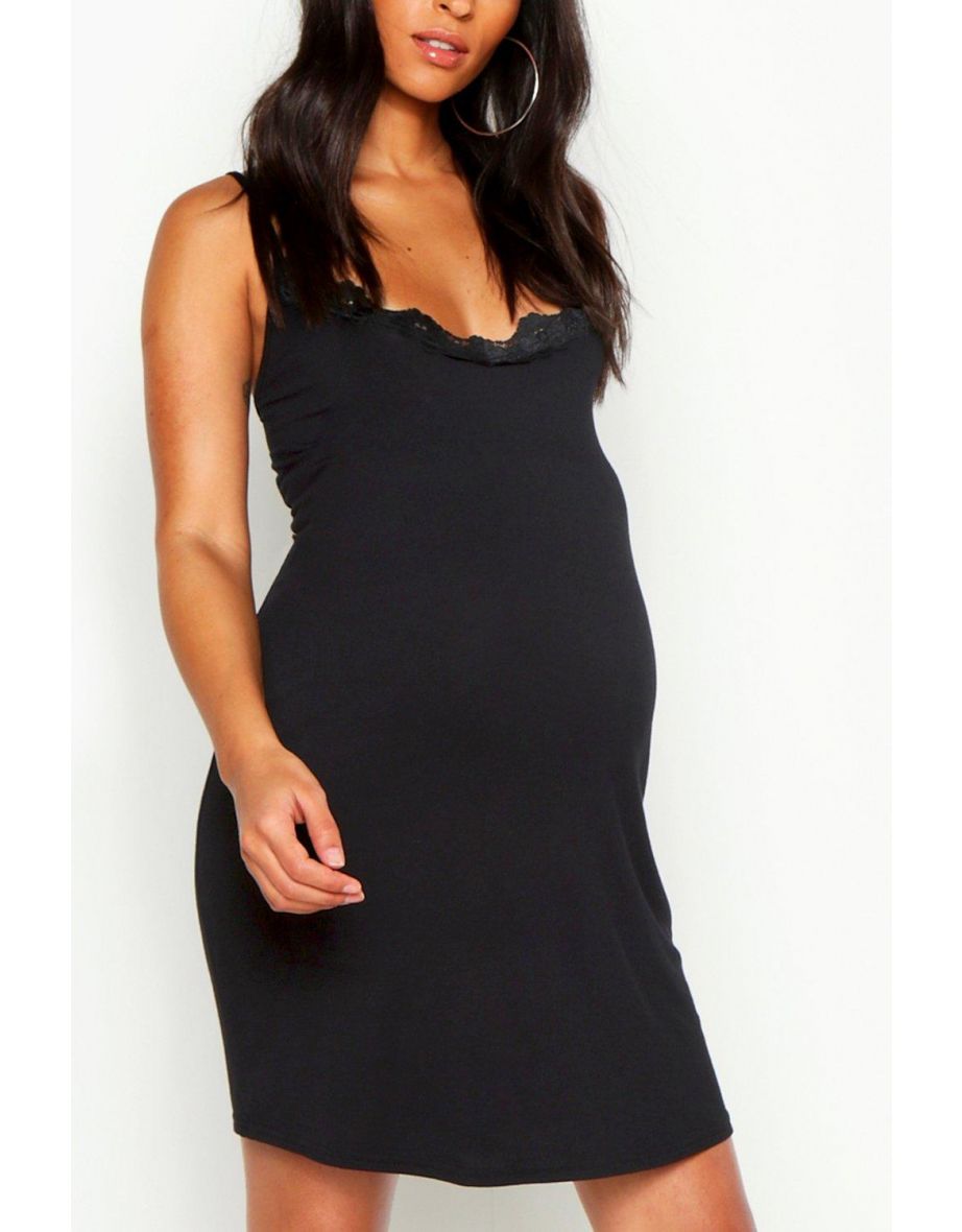 Maternity Trim Nightie - black - 3