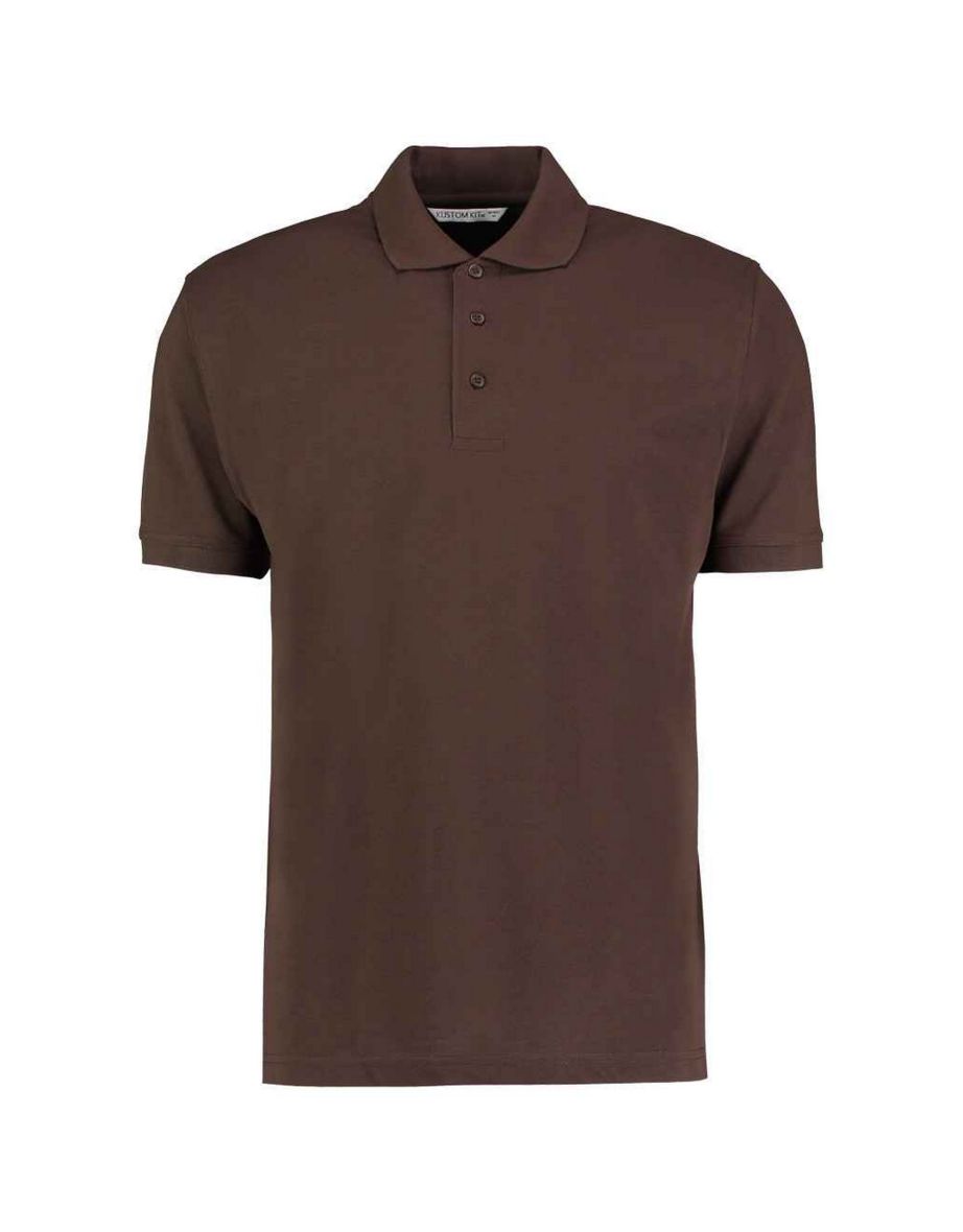 Kustom Kit Mens Klassic Piqué Polo Shirt - Chocolate