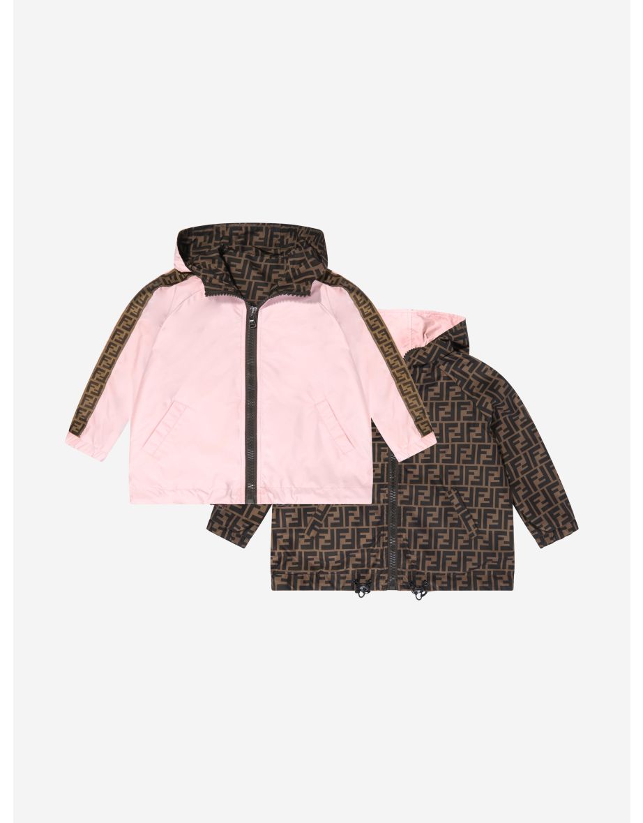 Fendi Logo loopbone Printed Raincoat