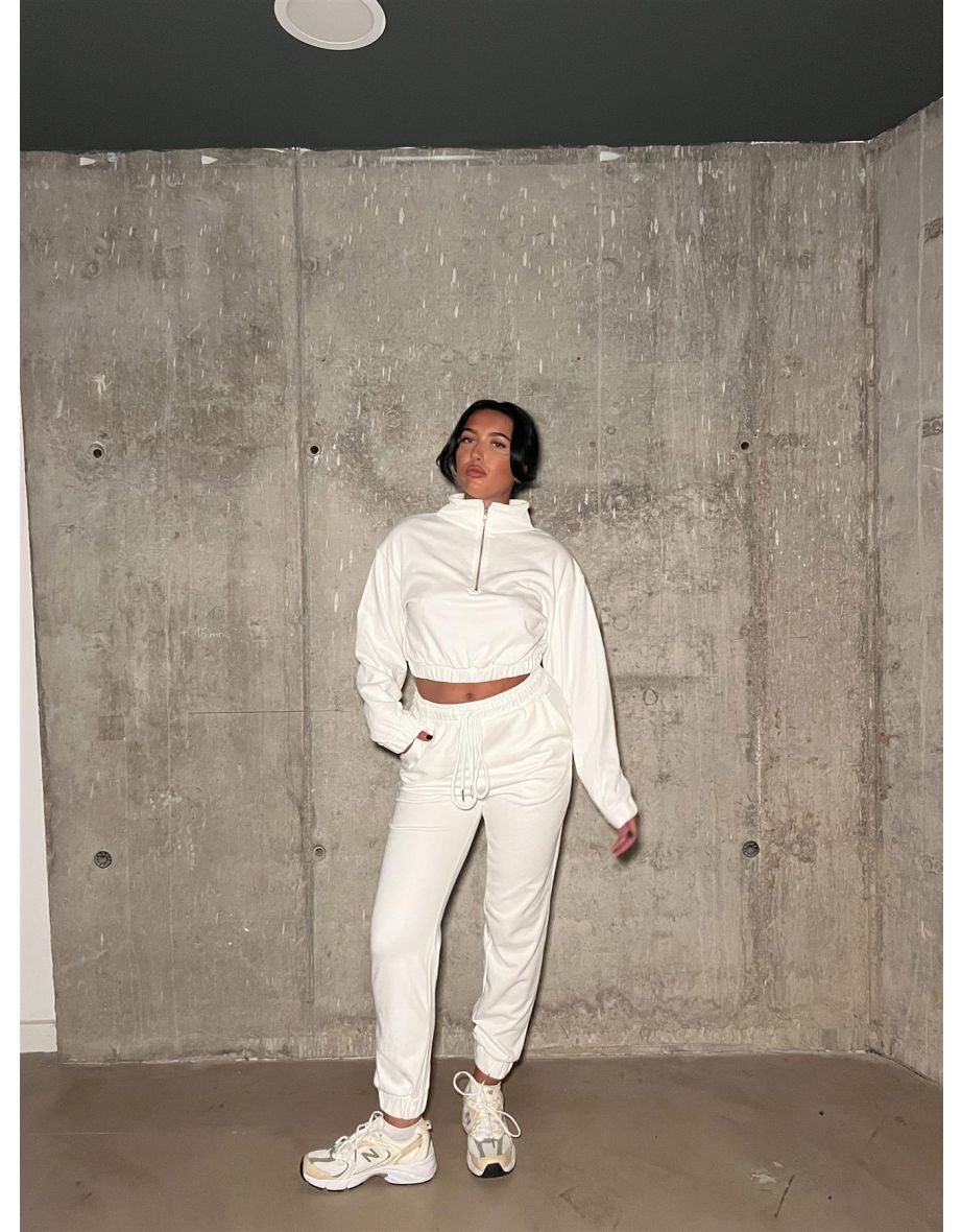 Off-White Half-Zip Sweatshirt