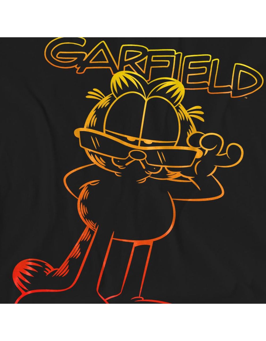 Garfield Unisex Adult Hotshot T-Shirt - Black - 3