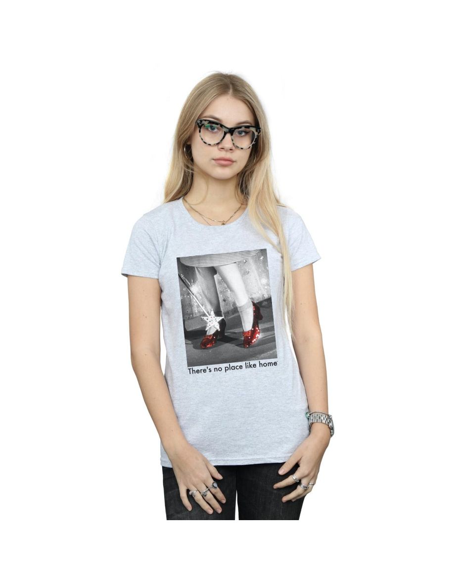 The Wizard Of Oz Womens/Ladies Ruby Slippers Photo Cotton T-Shirt - Sports Grey
