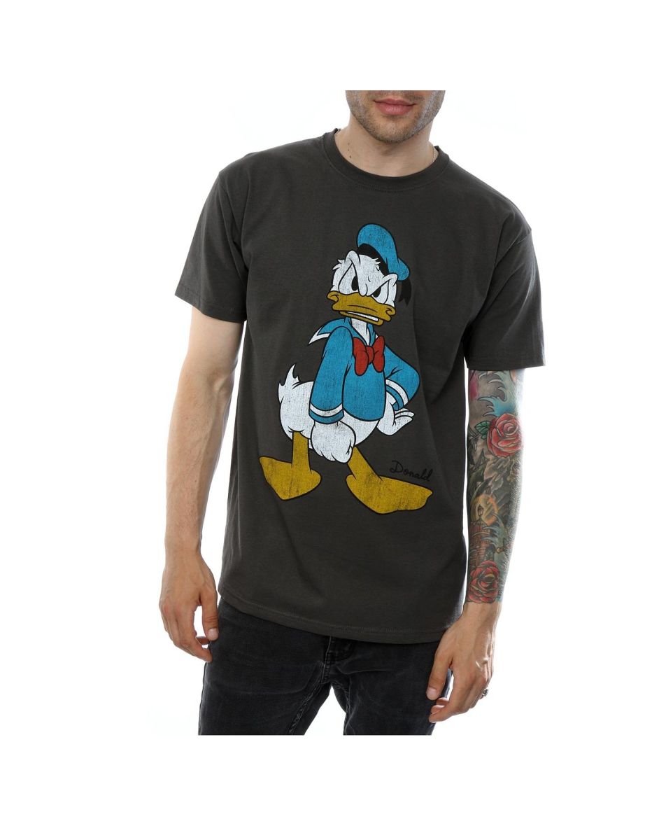 Disney Mens Donald Duck Angry T-Shirt - Light Graphite - 3