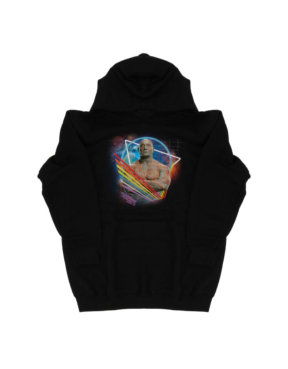 Marvel Boys Guardians Of The Galaxy Neon Drax Hoodie - Black