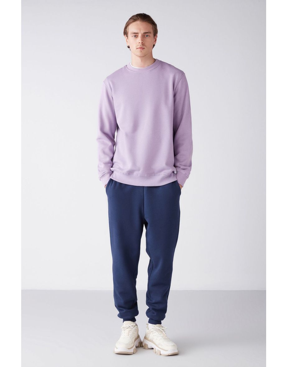 Travis Relaxed Regular Lilac Sweatshirt.