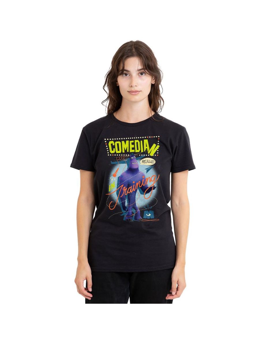 Monsters at Work Unisex Adult Comedian In Training Tylor T-Shirt - Black