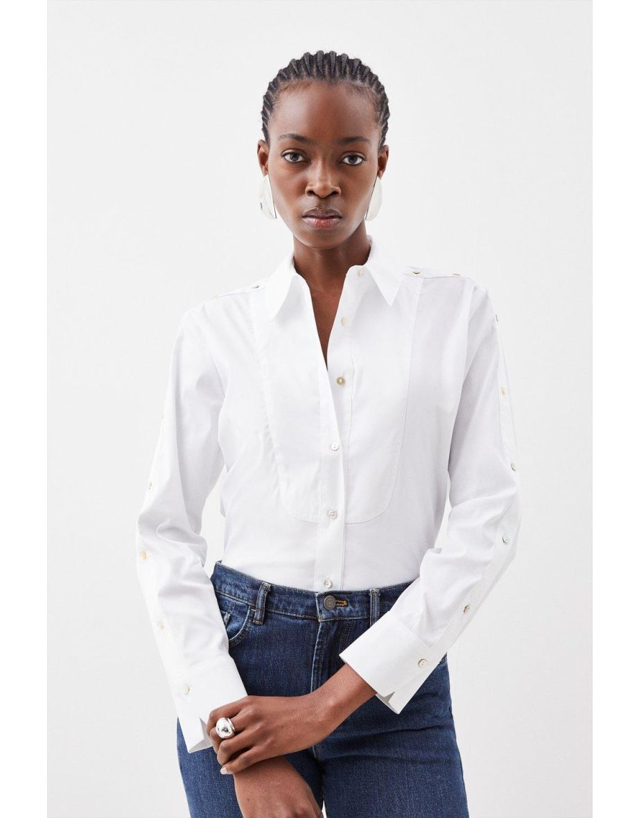 Karen popular Millen White Button Front Blouse