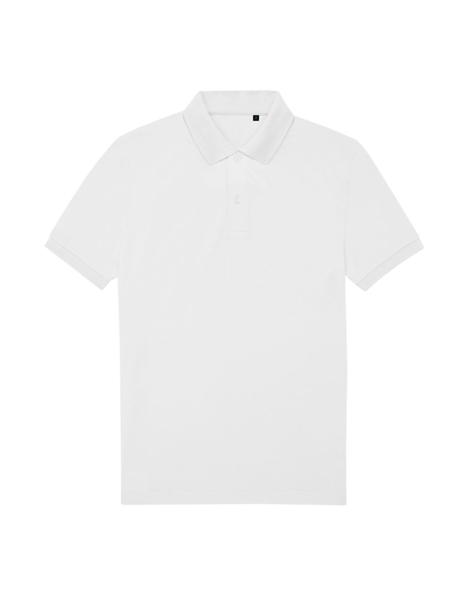B&C Mens My Eco Polo Shirt - White