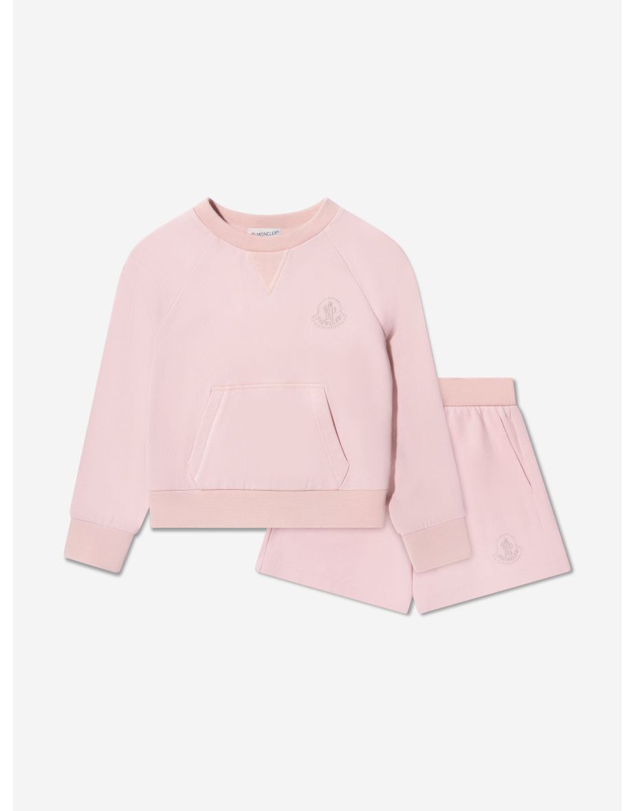 Girls Sweater and Shorts Set in Pink