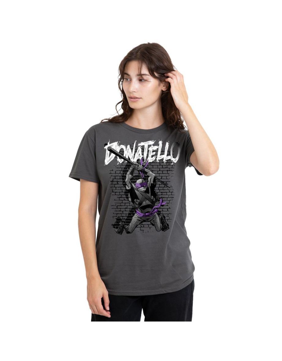 Teenage Mutant Ninja Turtles Unisex Adult Donatello T-Shirt - Charcoal