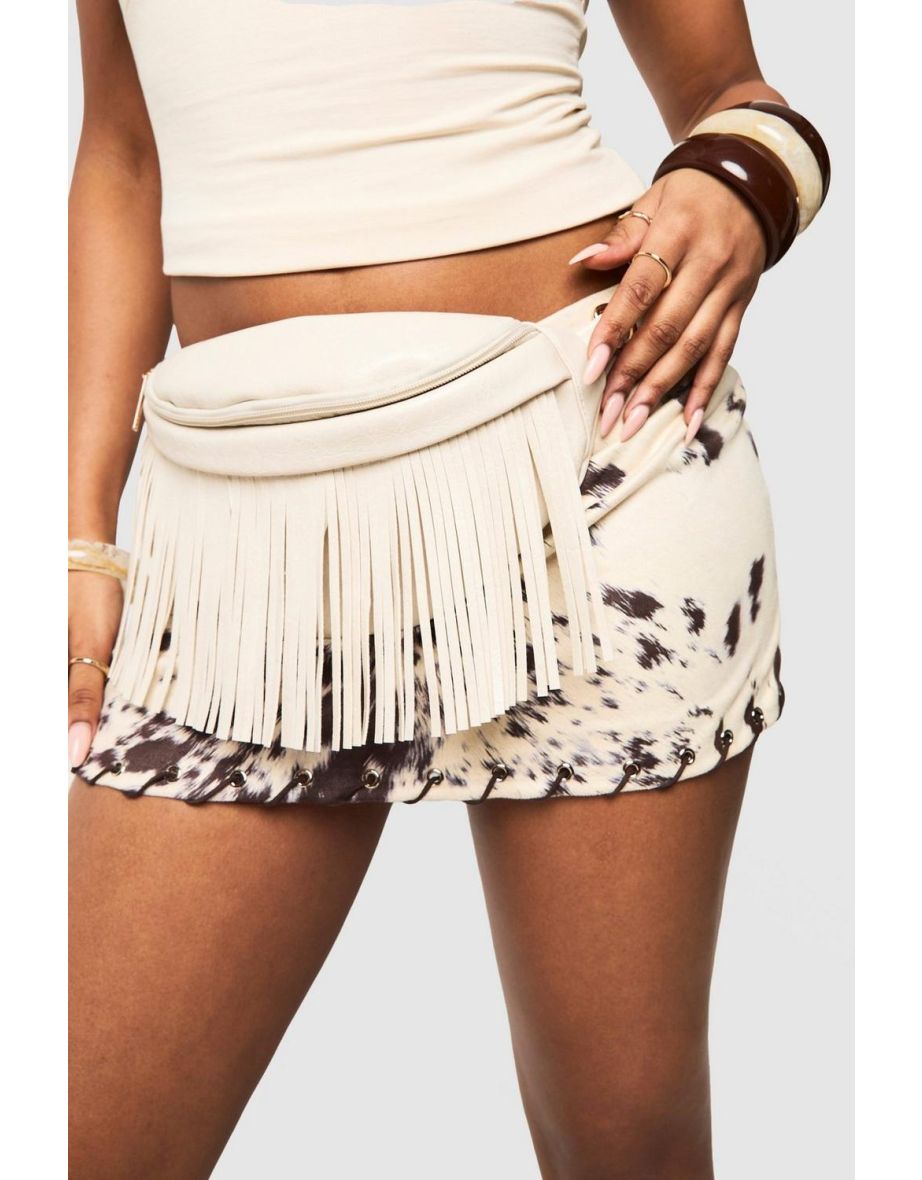 Textured Fringe Bum Bag