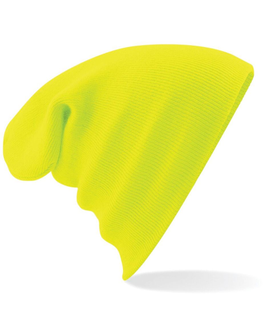 Beechfield Soft Feel Knitted Winter Hat - Fluorescent Yellow - 1