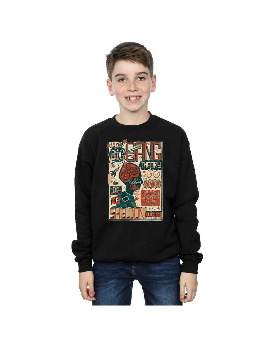 Big Bang Theory Boys Infographic Poster Sweatshirt - Black - 3