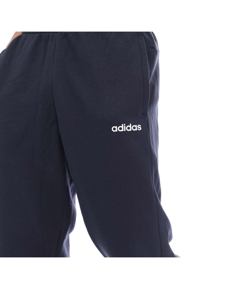 Men's adidas Essentials Plain Tapered Cuffed Joggers in Blue - 2