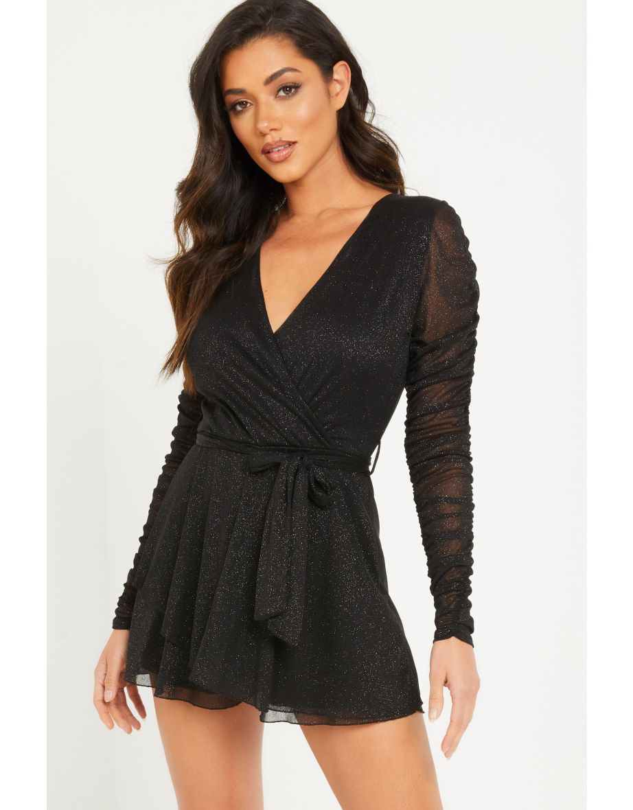 Black glitter playsuit online