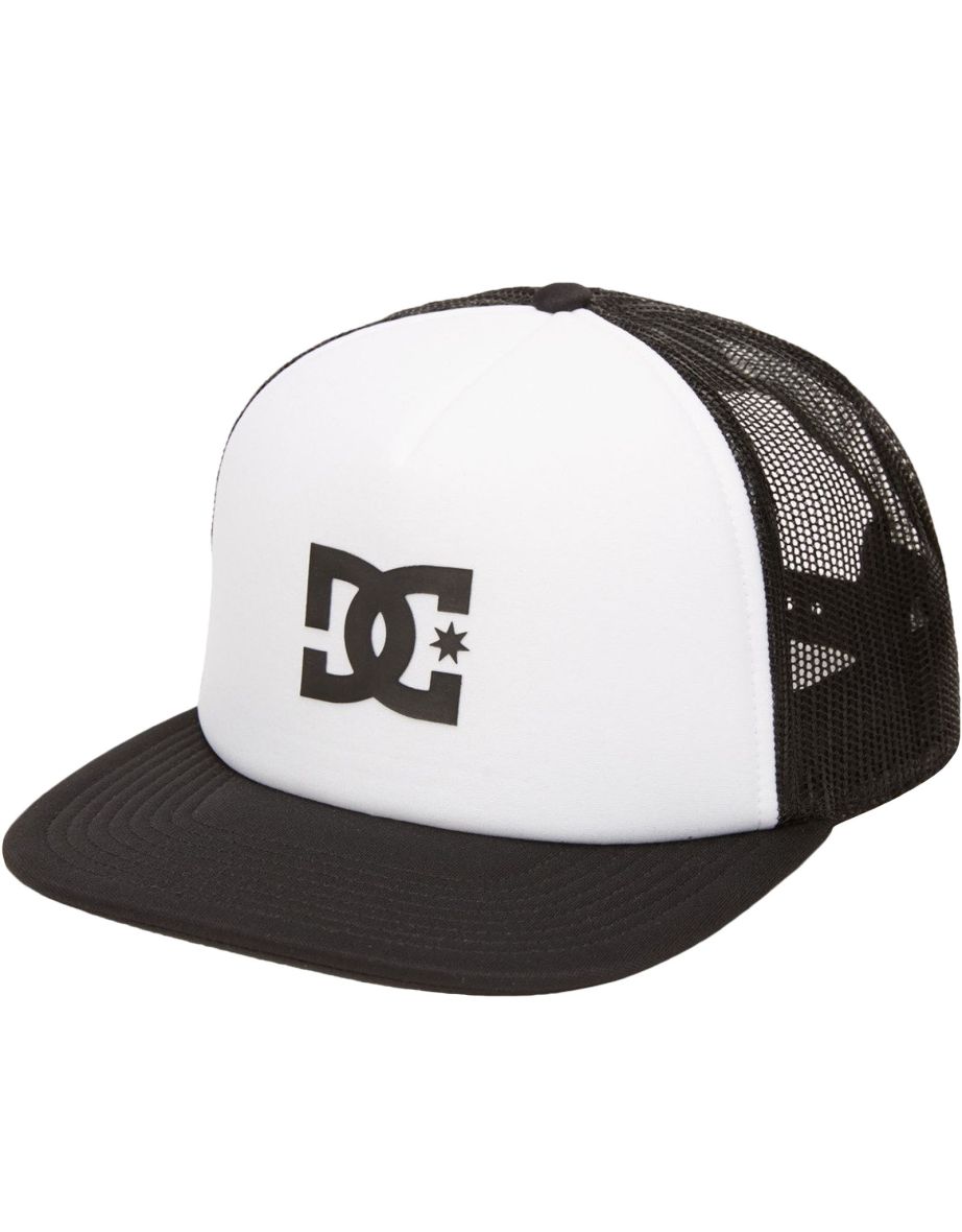 Shop DC Shoes Mens Gas Station 5 Panel Flat Peak Trucker Snapback Cap Hat Online in Jordan VogaCloset