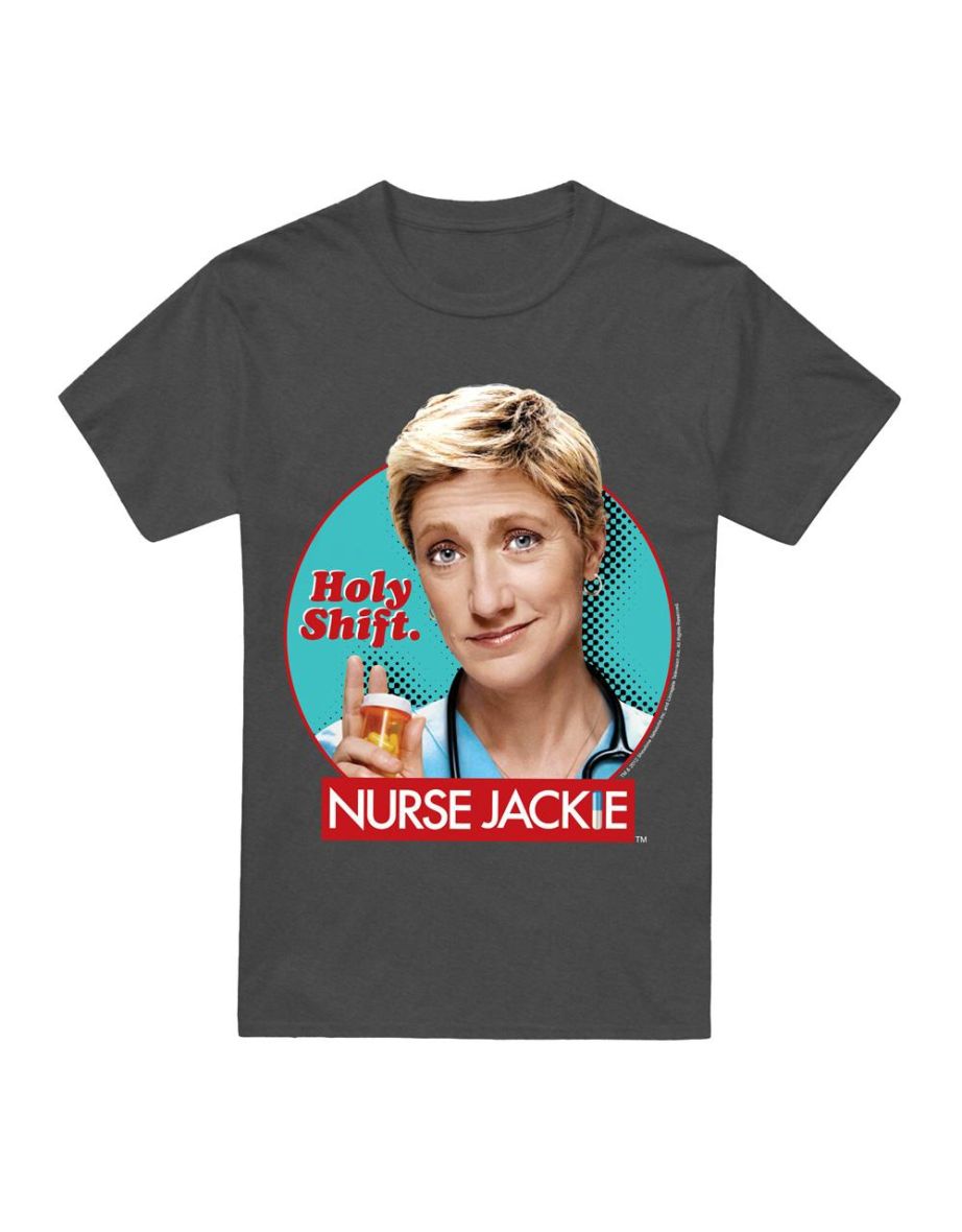 Nurse Jackie Unisex Adult Holy Shift T-Shirt - Charcoal
