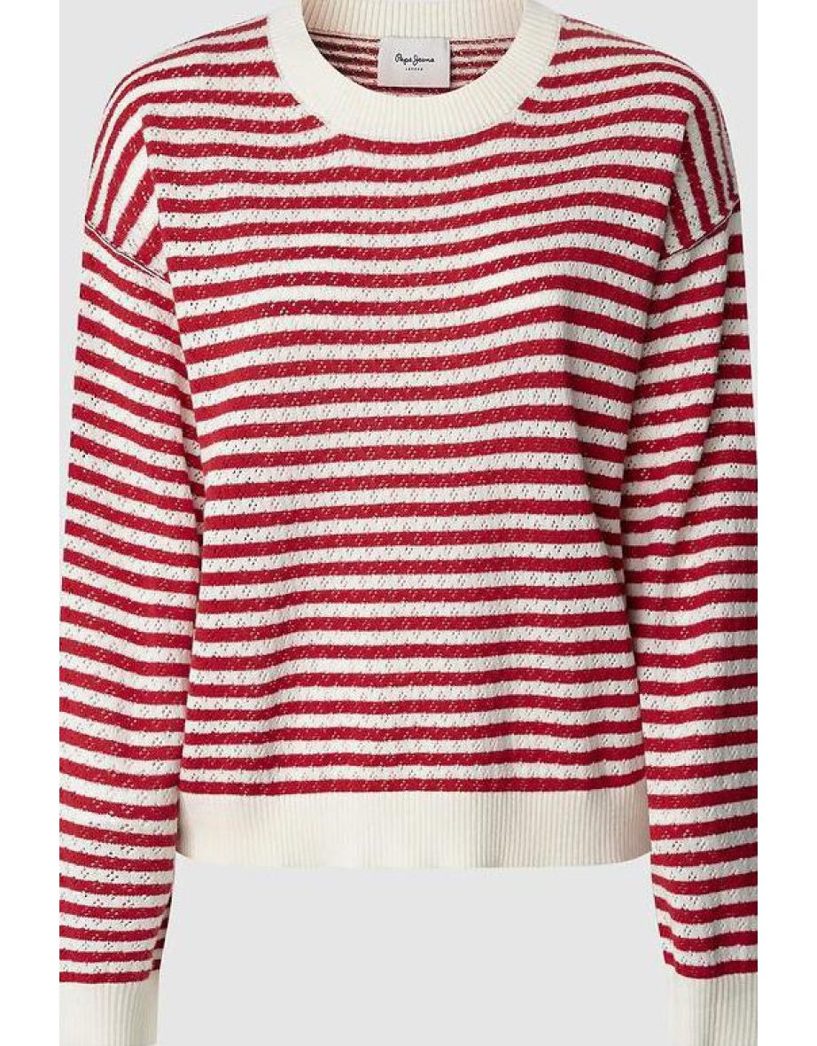 Striped Jumper/Sweater with Round Neck