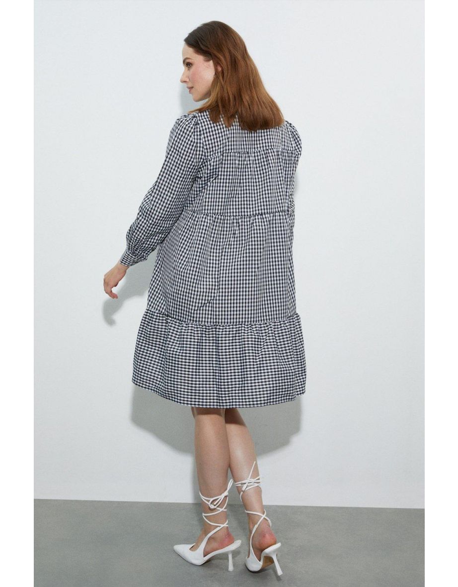 Maternity Gingham Shirt Dress - 2