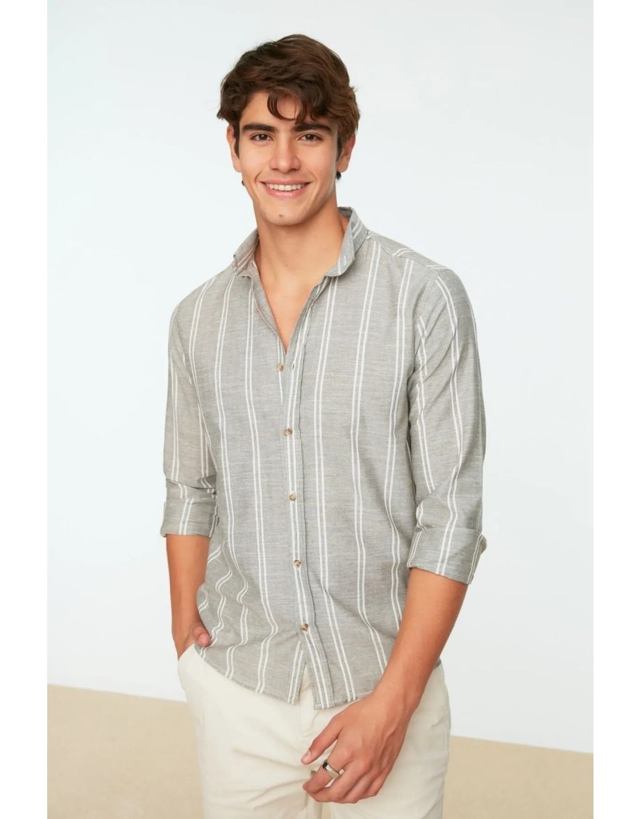 Shirt - Khaki - Slim fit