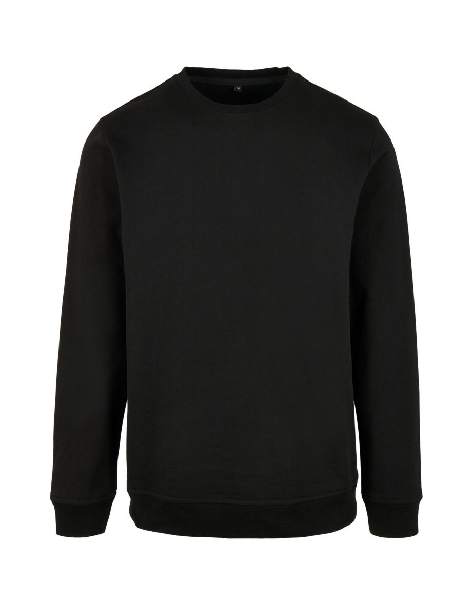 Mens Basic Crew Neck Sweatshirt - Black