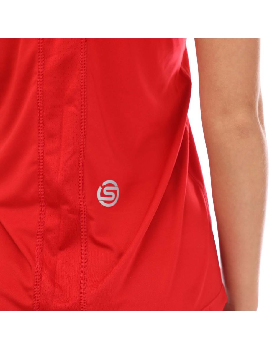 Women's Skins Series-3 Bra Tank Top in Red - 4