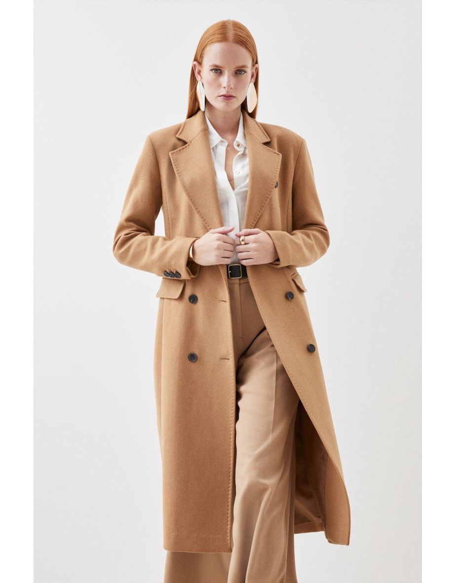 double breasted tailored coat
