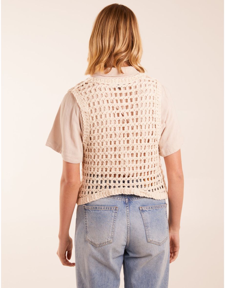 Crochet Sleeveless Cardigan - 3