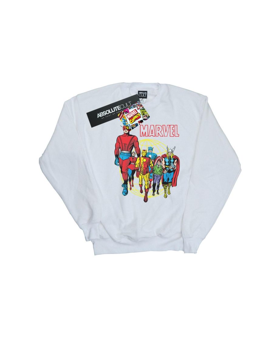 Marvel Comics Boys Atlas Group Sweatshirt - White