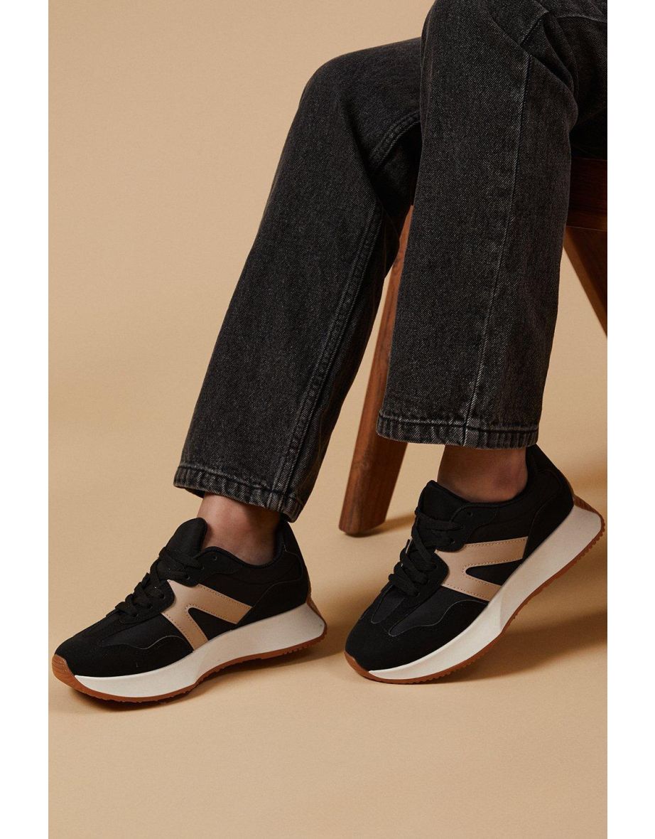 Boston Faux Suede Lace Up Trainer