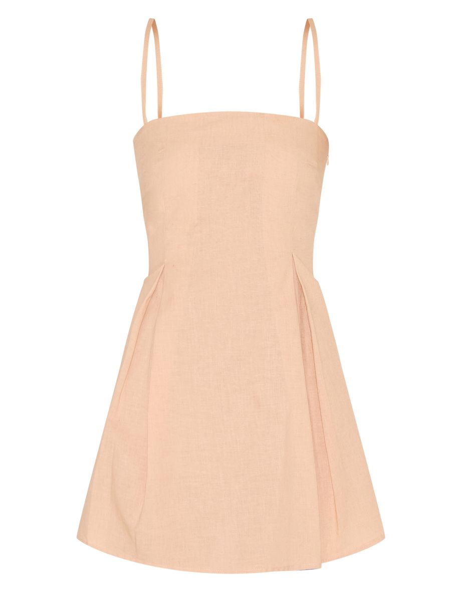 Natural A-line Mini Dress - 4