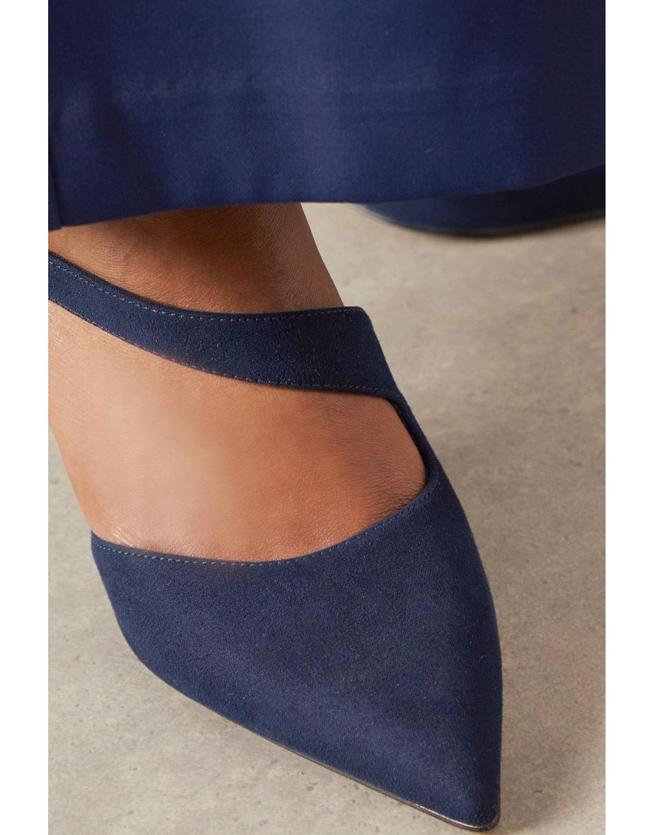 Wide Fit Everly Asymmetric Pointed Stiletto High Heel Courts - 3