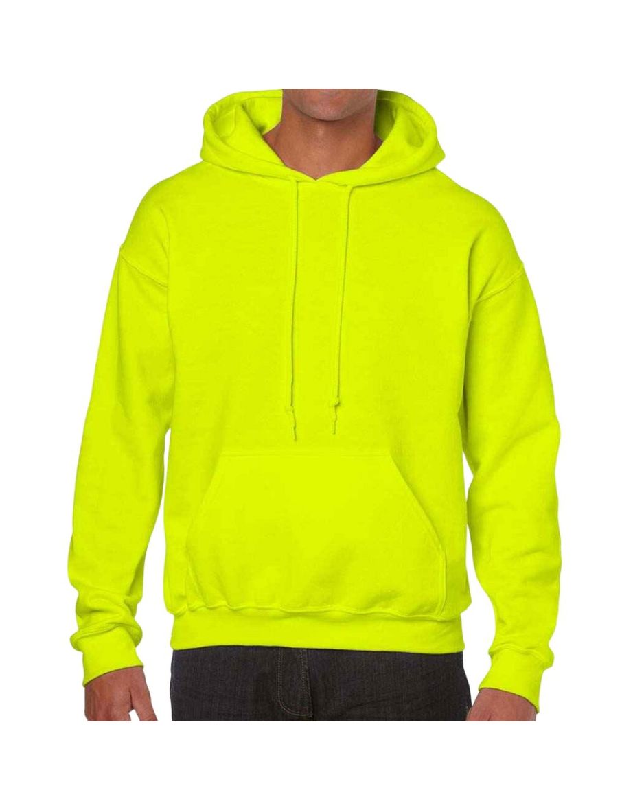 Gildan Mens Hoodie - Safety Green