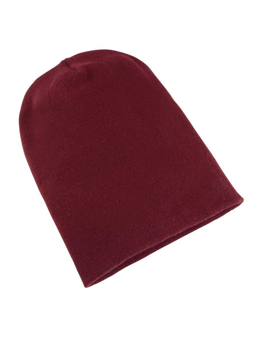 Yupoong Flexfit Unisex Heavyweight Long Beanie Winter Hat - Maroon