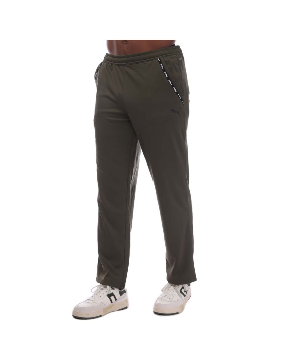 Men's Puma Fit Taped PWRFleece Lite Joggers in Green