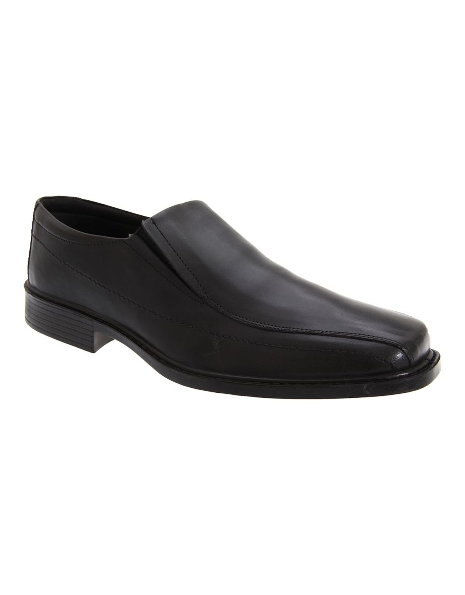 Roamers Mens Superlite Twin Gusset Leather Shoes - Black