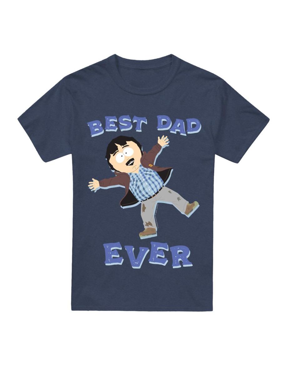 South Park Unisex Adult Best Dad Ever Randy Marsh Fathers Day T-Shirt - Navy