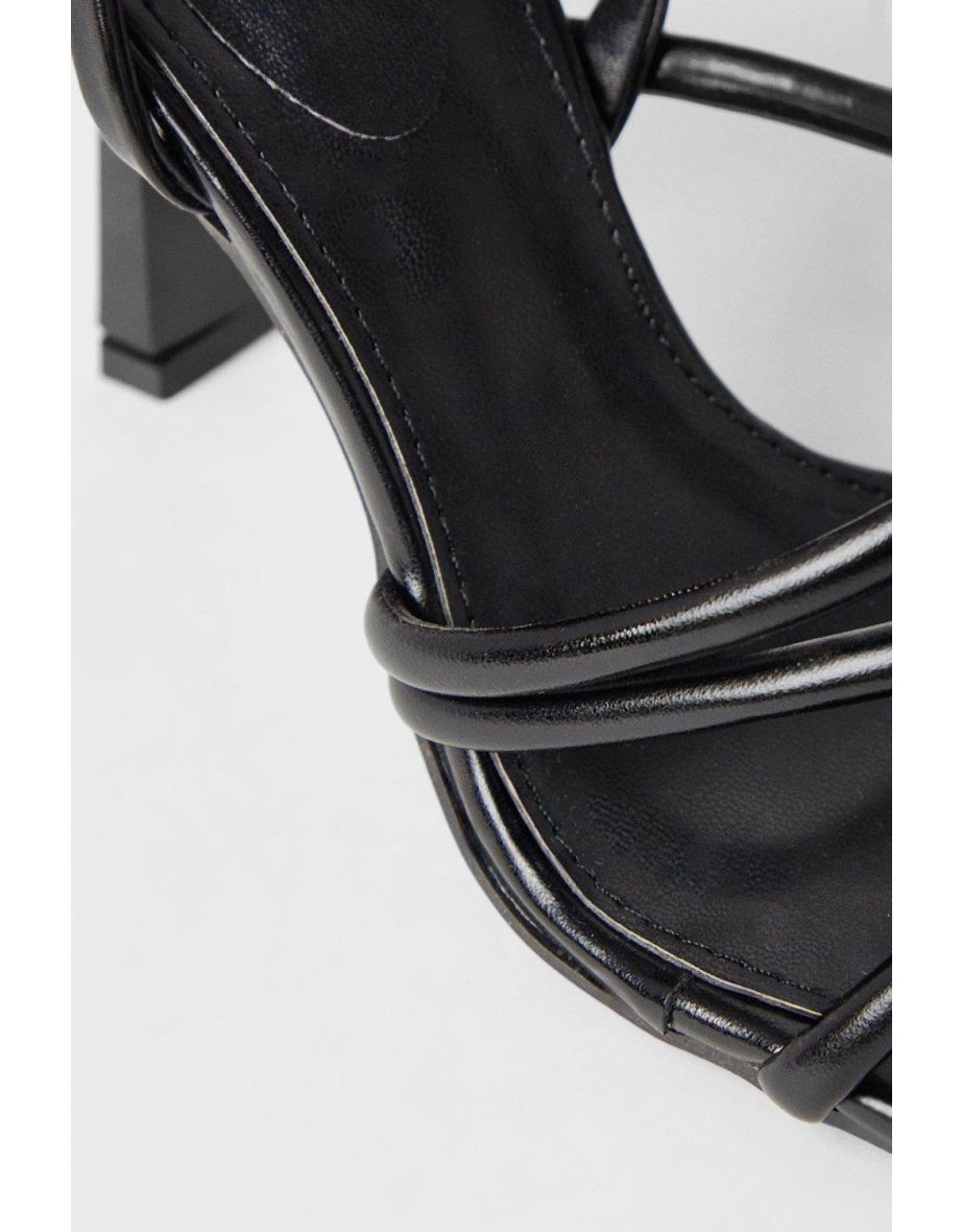 Salina Ankle Tie Strappy High Heeled Sandals - 3